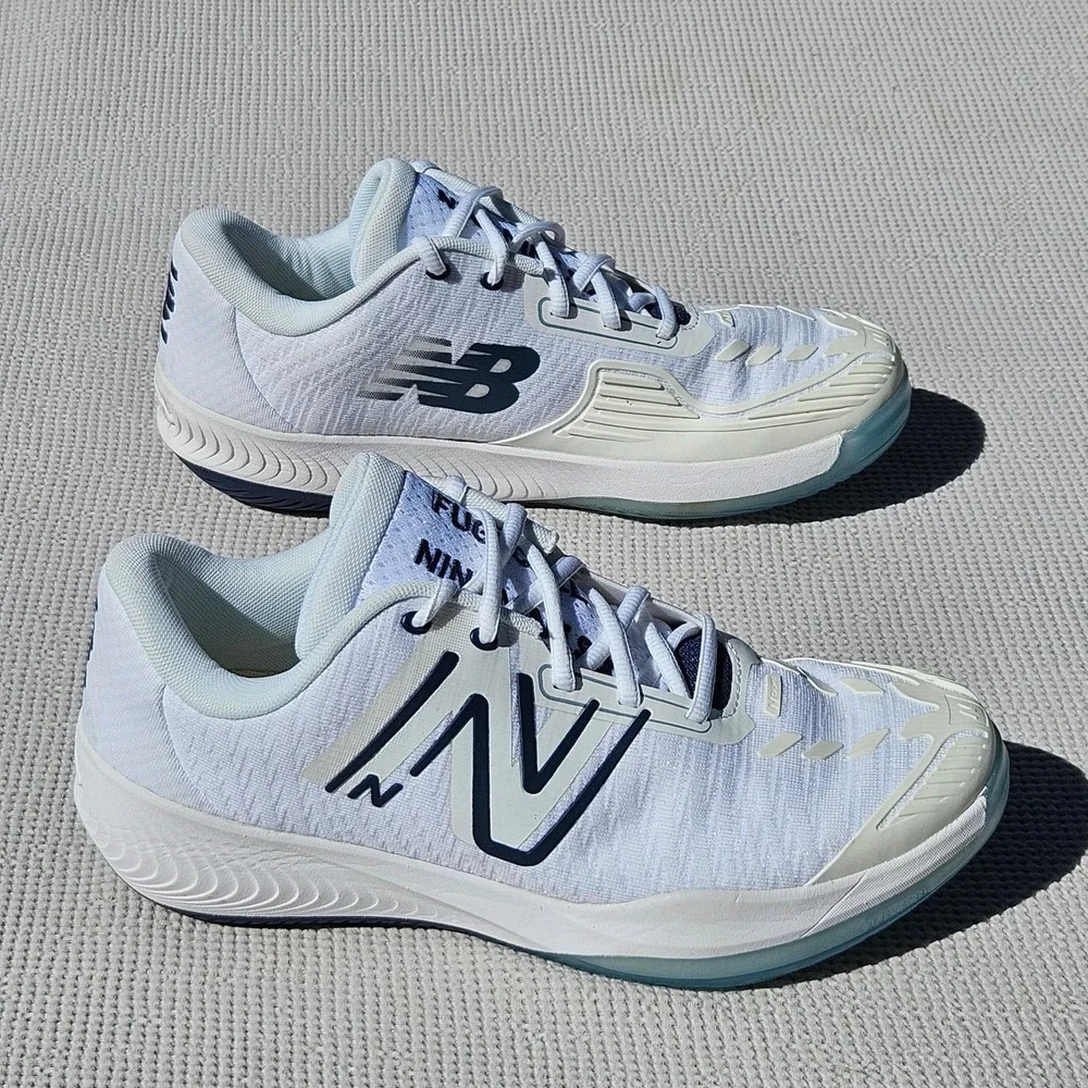 New Balance FuelCell 996v5 Mens 9 Wide 2E Tennis Shoes White Navy MCH996N5